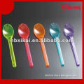 Disposable colored plastic ice cream spoons